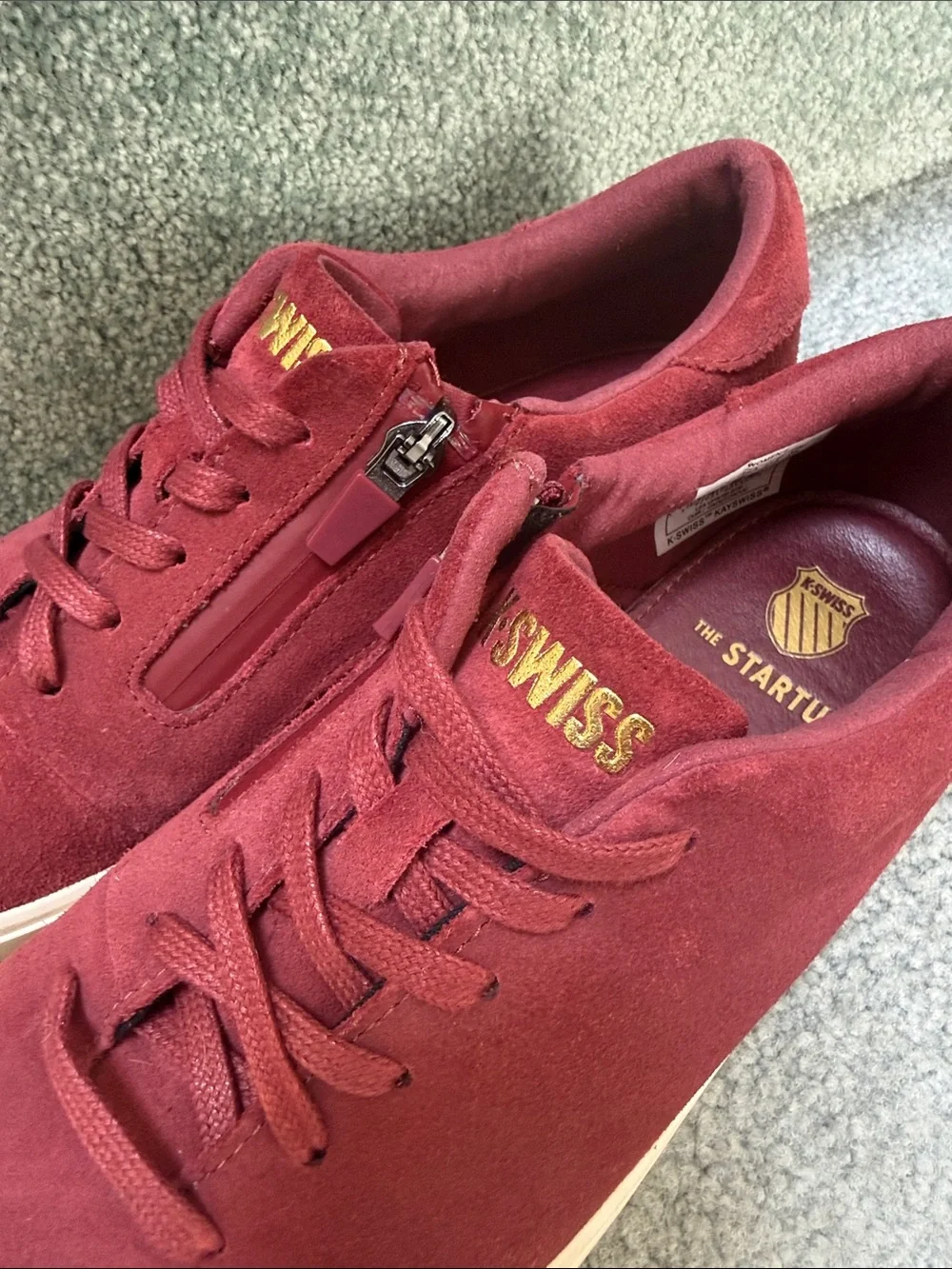 K-Swiss Low-Top Start-Up Maroon Suede Sneakers